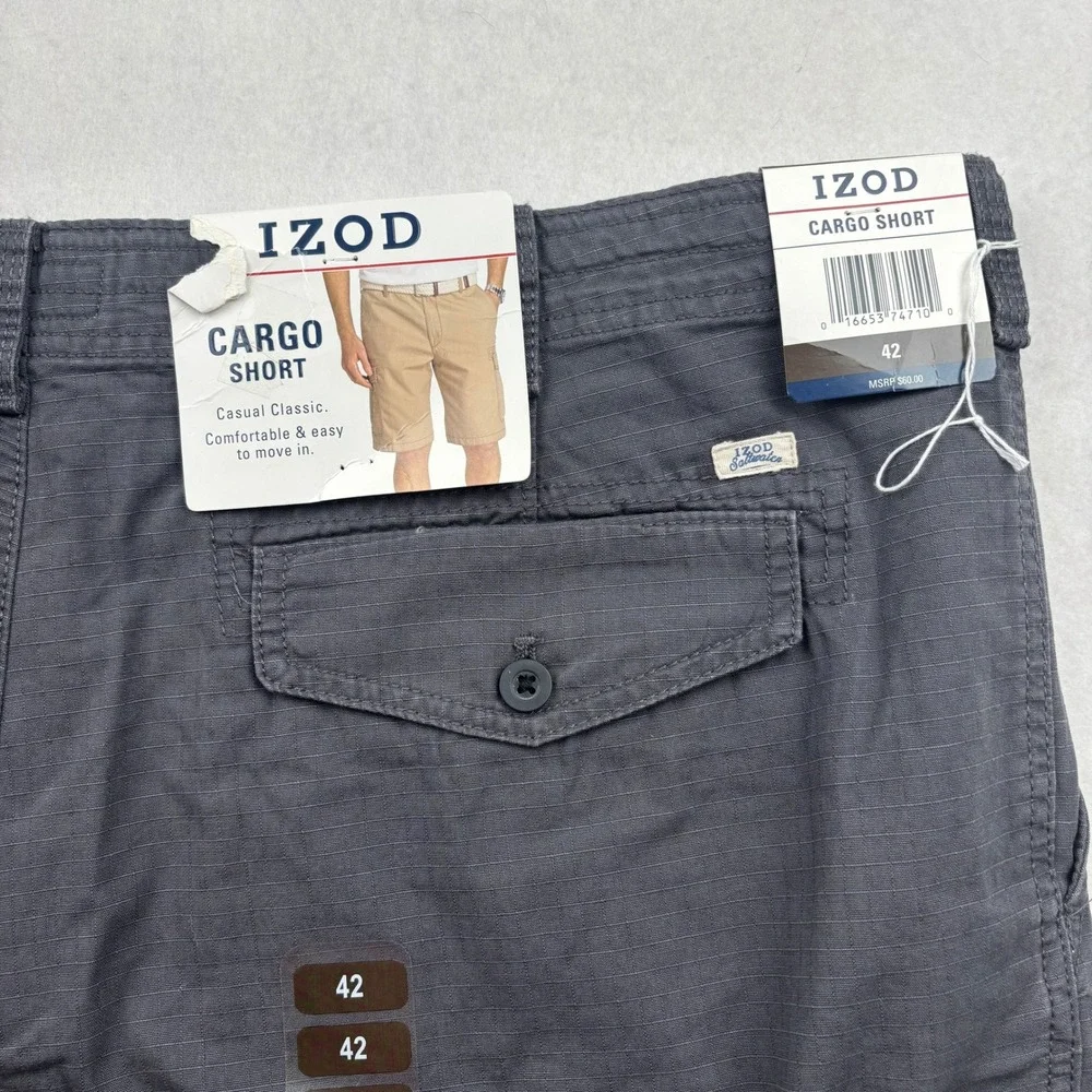 IZOD Cargo Shorts Mens 42 Ripstop‎ Utility Outdoor NWT